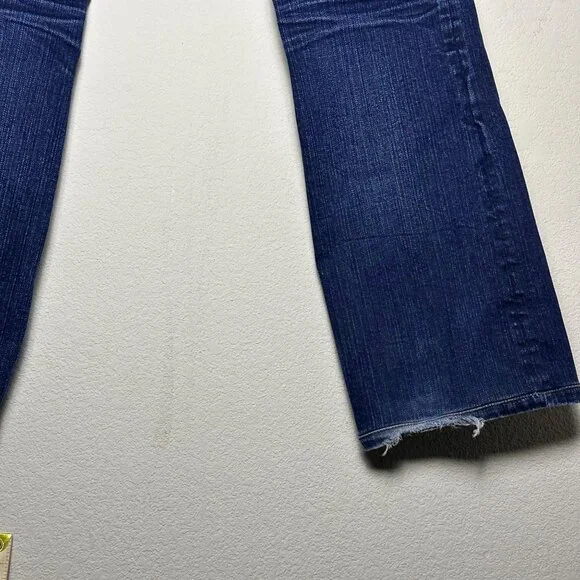 Y2K Mek Denim Jean Pant Women 30x34 Moscow Slim Boot Flared Distressed Blue - Picture 4 of 15